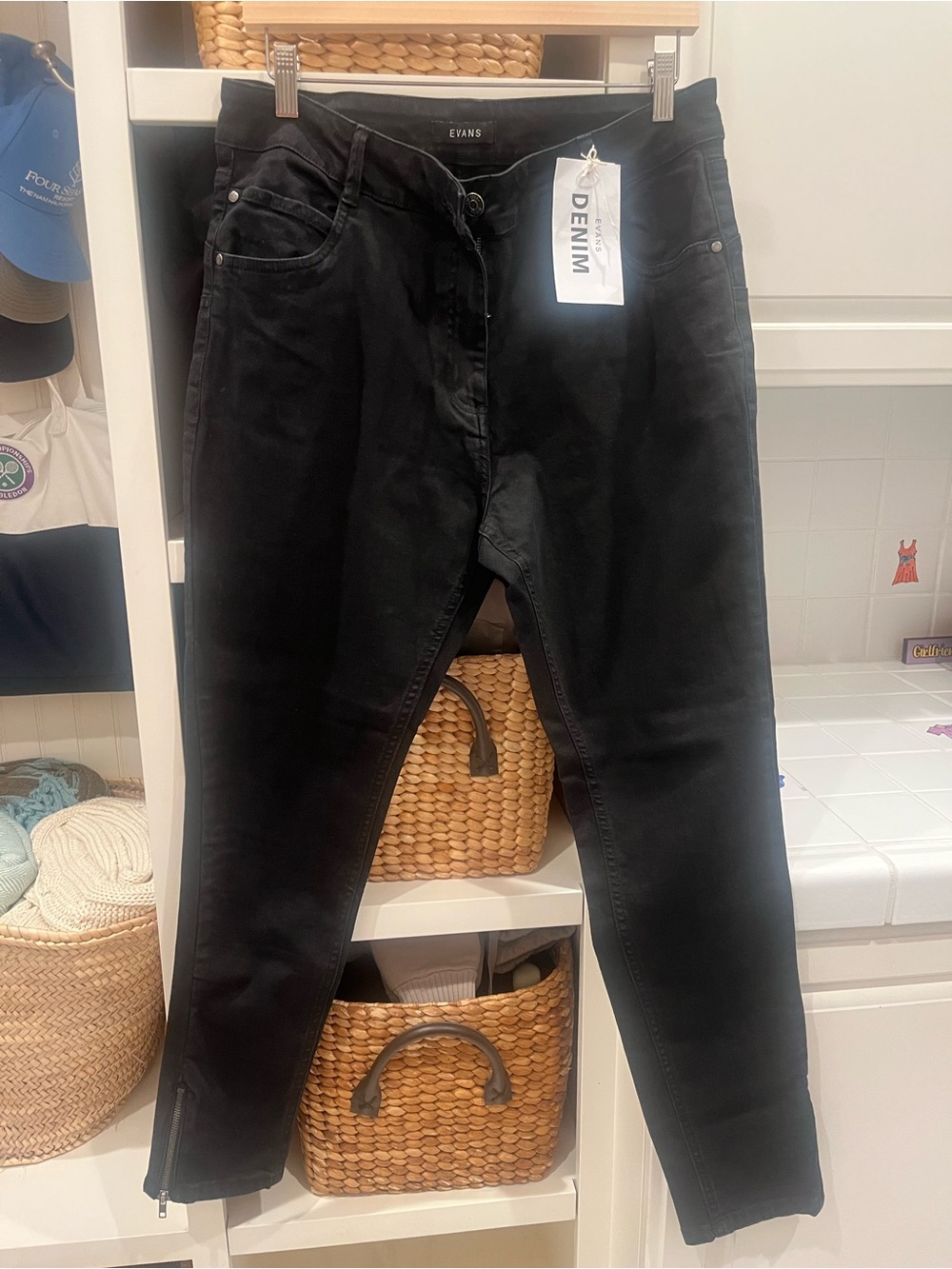 Evans Women's Black Skinny Denim Jeans